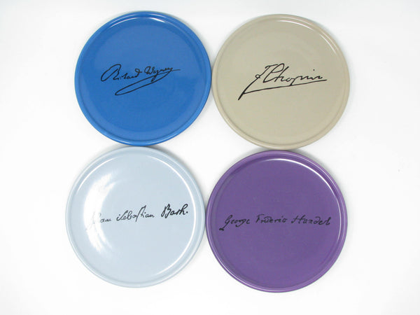 edgebrookhouse Modern Classical Music Composers Plates in Multiple Bright Colors - 8 Pieces