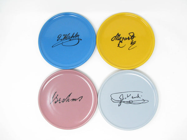 edgebrookhouse Modern Classical Music Composers Plates in Multiple Bright Colors - 8 Pieces