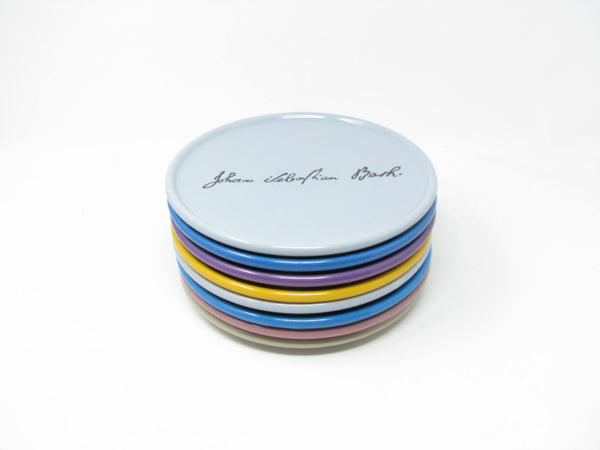 edgebrookhouse Modern Classical Music Composers Plates in Multiple Bright Colors - 8 Pieces