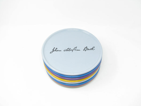 edgebrookhouse Modern Classical Music Composers Plates in Multiple Bright Colors - 8 Pieces
