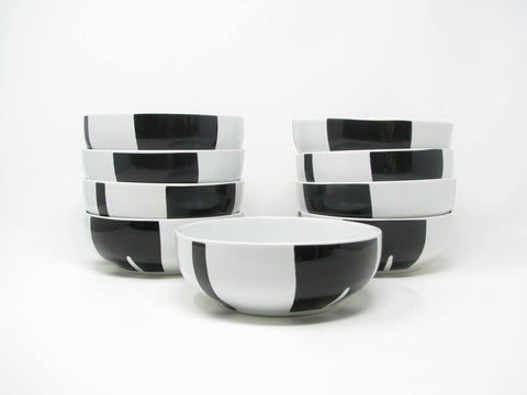 Modern DKNY Urban Graffiti Black White Bowls by Lenox - 9 Pieces