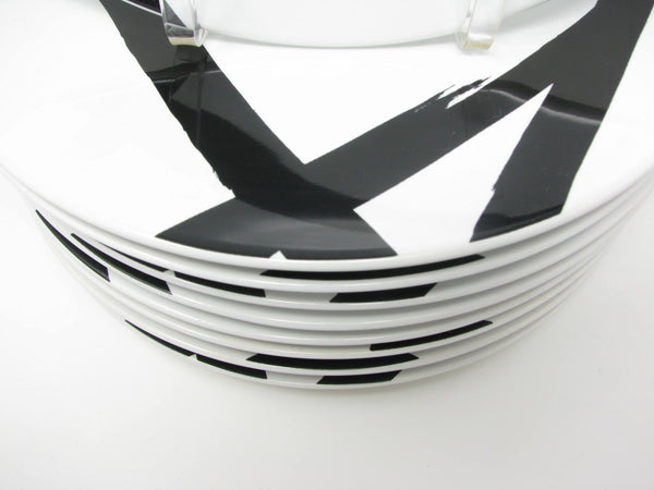 edgebrookhouse - Modern DKNY Urban Graffiti Black White Dinner Plates by Lenox - 9 Pieces