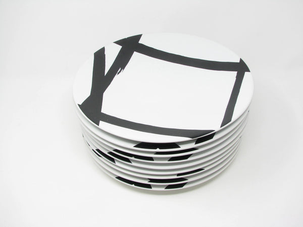 edgebrookhouse - Modern DKNY Urban Graffiti Black White Dinner Plates by Lenox - 9 Pieces