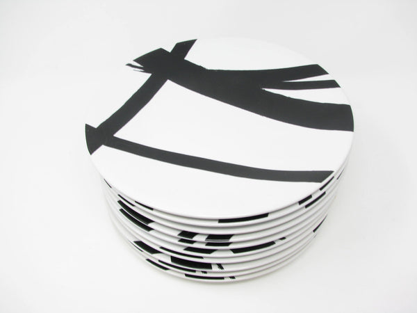 edgebrookhouse - Modern DKNY Urban Graffiti Black White Salad Plates by Lenox - 10 Pieces