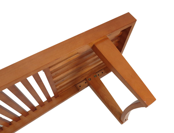 Modern George Nelson Style Slatted Teak Bench