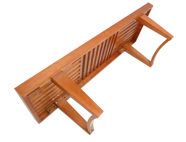 Modern George Nelson Style Slatted Teak Bench