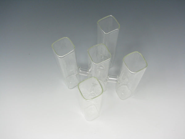 Modern Roost Ikebana Handcrafted Glass Tube Cluster Bud Vase