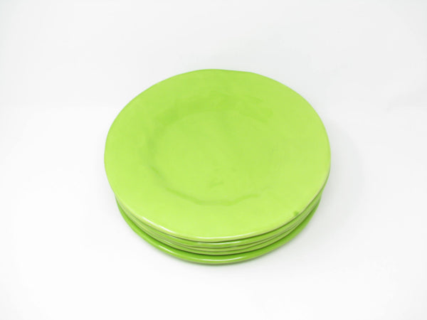 edgebrookhouse Napa Home & Garden Bright Green Hand-Crafted Italian Ceramic Dinner Plates - 5 Pieces