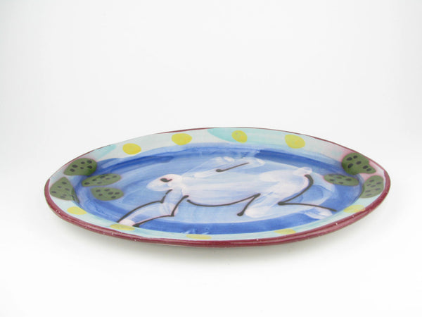 Stephen Kilborn Rabbit Studio Art Pottery Platter Made in Taos New Mexico