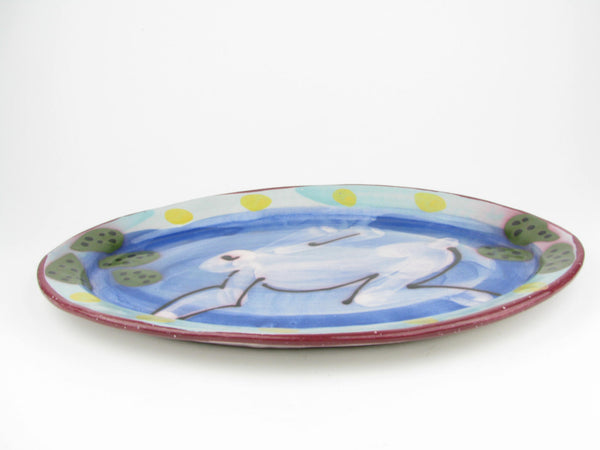 Stephen Kilborn Rabbit Studio Art Pottery Platter Made in Taos New Mexico