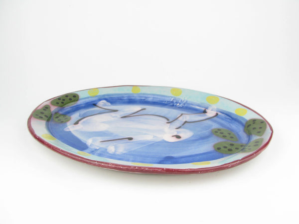Stephen Kilborn Rabbit Studio Art Pottery Platter Made in Taos New Mexico