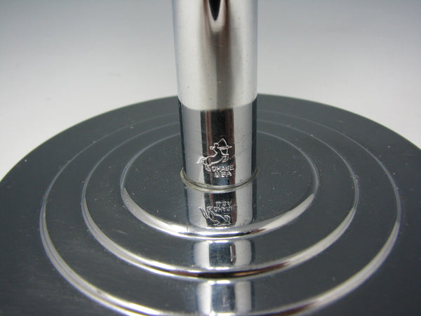 Vintage 1930s Gerth & Gerth for Chase Art Deco Tubular Chrome Bud Vase