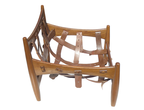 Vintage 1950s Brazilian Modern Sergio Rodrigues "Sheriff" Sofa, Lounge Chair & Ottoman - 3 Pieces