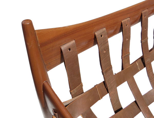 Vintage 1950s Brazilian Modern Sergio Rodrigues "Sheriff" Sofa, Lounge Chair & Ottoman - 3 Pieces