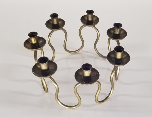 Vintage 1950s Scandinavian Brass Candlestick by Lars Holmström for Arvika