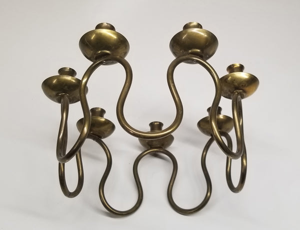 Vintage 1950s Scandinavian Brass Candlestick by Lars Holmström for Arvika