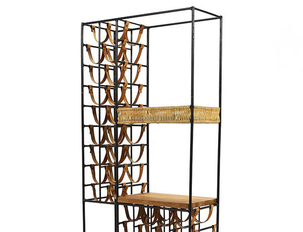 Vintage 1960s Arthur Umanoff Extra Large Wine Rack with Shelving