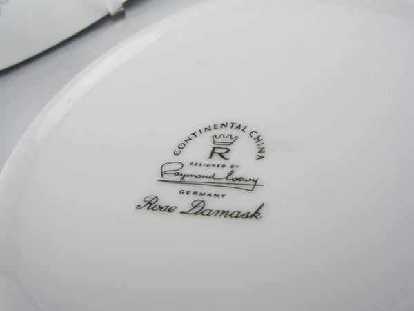 Vintage 1960s Raymond Loewy for Rosenthal Continental Rose Damask Dinnerware Set - 76 Pieces