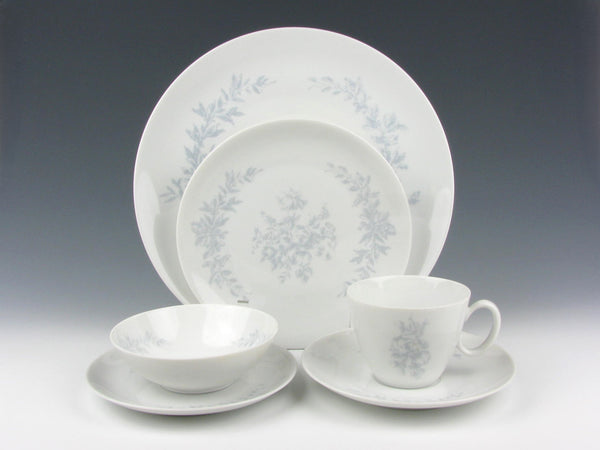 Vintage 1960s Raymond Loewy for Rosenthal Continental Rose Damask Dinnerware Set - 76 Pieces