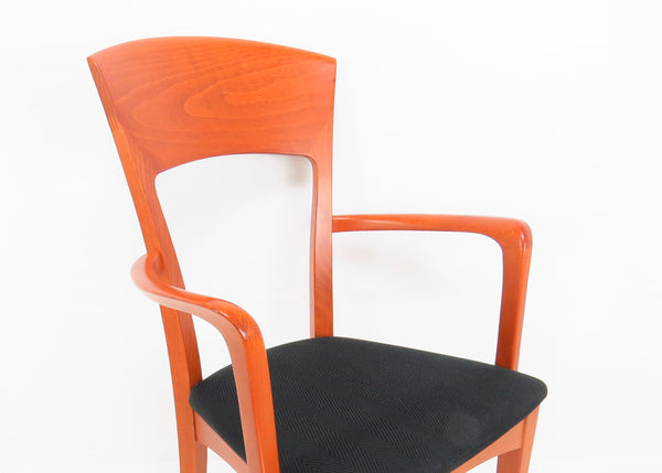 edgebrookhouse - Vintage 1970s Antonio Sibau Cherry Wood Dining Chairs Made in Italy - Set of 6