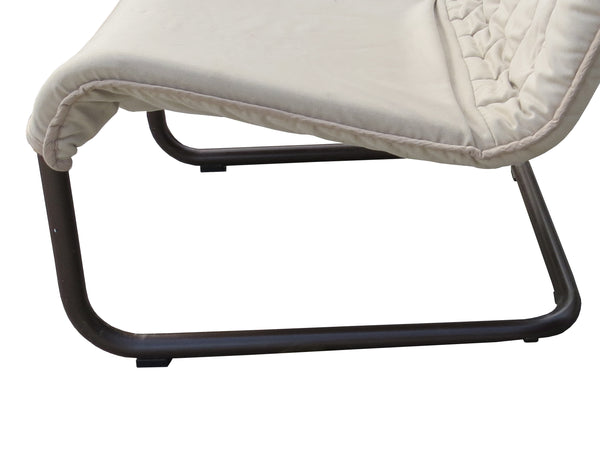 Vintage 1970s Kebe Furniture Steel Tube Cantilever Slipper Chair