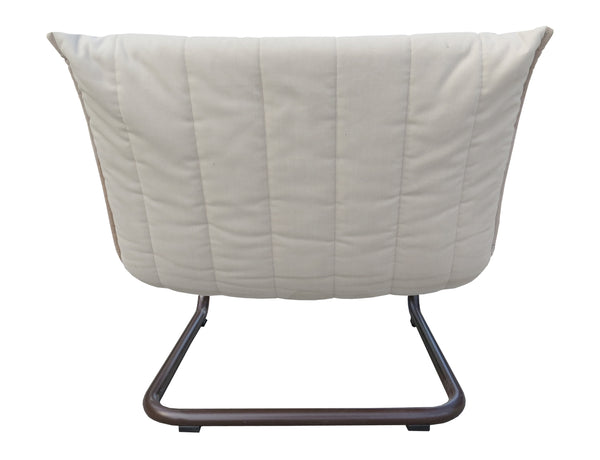 Vintage 1970s Kebe Furniture Steel Tube Cantilever Slipper Chair