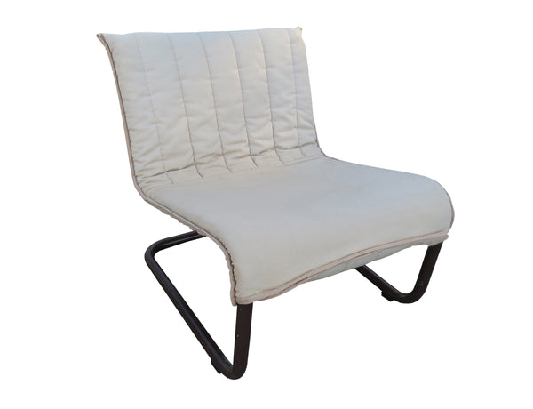 Vintage 1970s Kebe Furniture Steel Tube Cantilever Slipper Chair