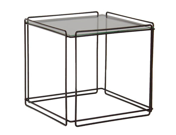 Vintage 1970s Max Sauze Isosceles End Tables With Smoked Glass Top - a Pair