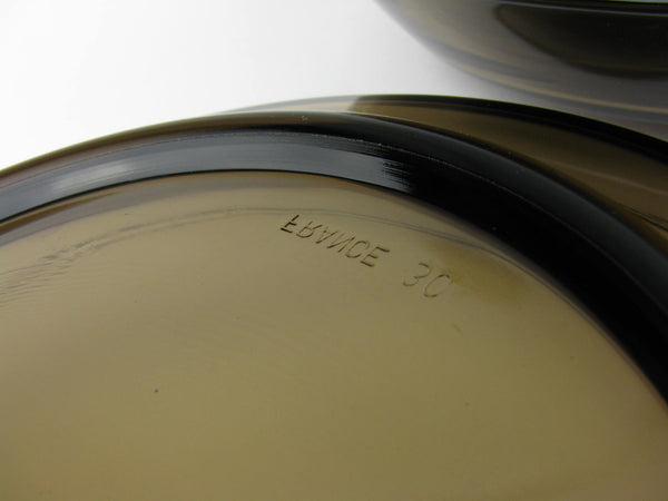 edgebrookhouse - Vintage 1970s Vereco France Smoke Brown Glass Dinnerware Set - 40 Pieces