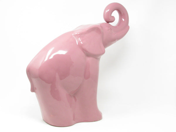 Vintage 1990s Haeger Pottery Pink Elephant Sculpture