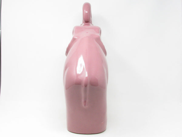 Vintage 1990s Haeger Pottery Pink Elephant Sculpture