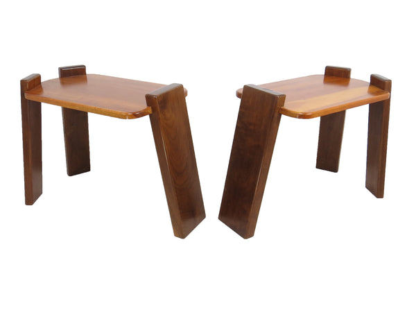 Vintage 3-Piece Walnut Occasional Tables Attributed to Mario Marenco Design for Mobil Girgi - Italy