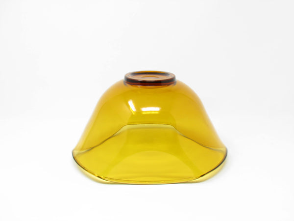 edgebrookhouse - Vintage Amber Hobnail Glass Platter and Ruffled Serving Bowl - 2 Pieces