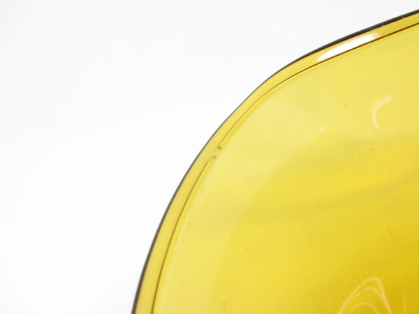 edgebrookhouse - Vintage Amber Hobnail Glass Platter and Ruffled Serving Bowl - 2 Pieces