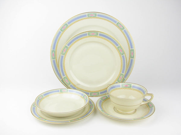 edgebrookhouse - Vintage Art Deco Community Noblesse Bavarian Porcelain Dinnerware Set - 93 Pieces