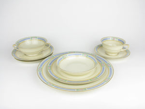 Vintage Art Deco Community Noblesse Bavarian Porcelain Dinnerware Set - 93 Pieces