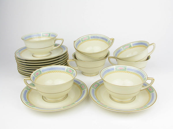 edgebrookhouse - Vintage Art Deco Community Noblesse Bavarian Porcelain Dinnerware Set - 93 Pieces