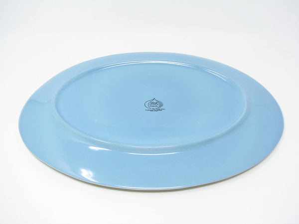 edgebrookhouse Vintage Ben Seibel Iroquois Impromptu Blue Vineyard Platter with Fruit & Floral Pattern