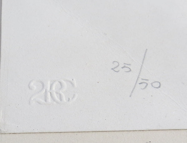 Beverly Pepper Abstract Relief Limited Edition Multi-Medium Lithograph - Signed and Numbered