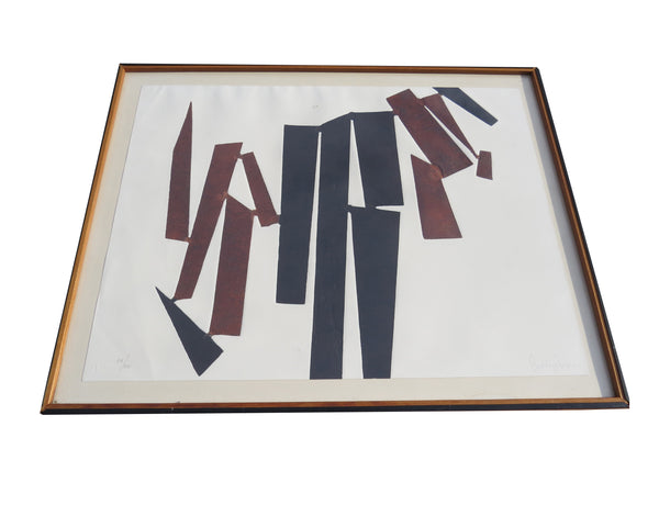 Beverly Pepper Abstract Relief Limited Edition Multi-Medium Lithograph - Signed and Numbered