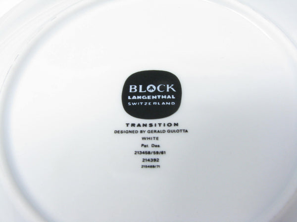 Vintage Block Transitions White Square Dessert or Bread Plates - 8 Pieces