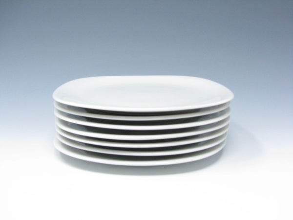 Vintage Block Transitions White Square Dessert or Bread Plates - 8 Pieces