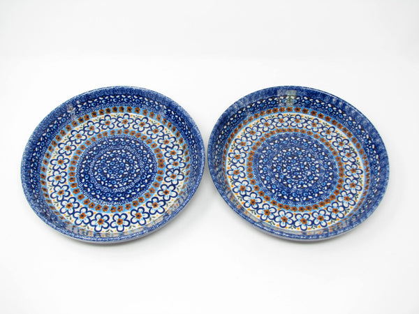 edgebrookhouse Vintage Boleslawiec Zaklady Ceramiczne Polish Pottery Pie Plates - 2 Pieces