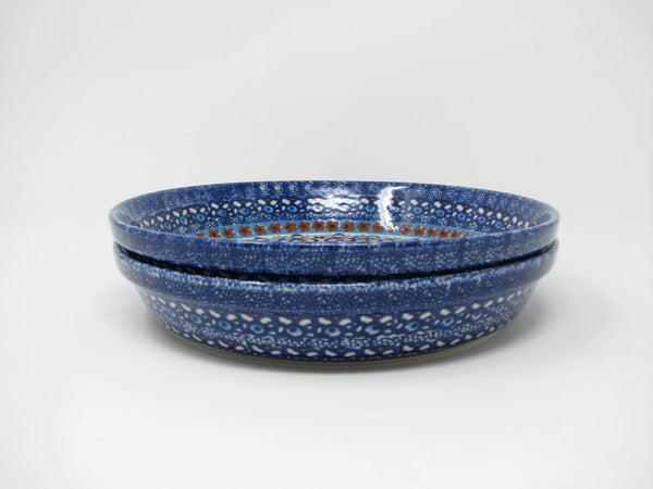 edgebrookhouse Vintage Boleslawiec Zaklady Ceramiczne Polish Pottery Pie Plates - 2 Pieces