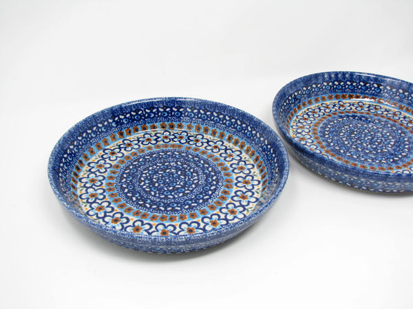 edgebrookhouse Vintage Boleslawiec Zaklady Ceramiczne Polish Pottery Pie Plates - 2 Pieces