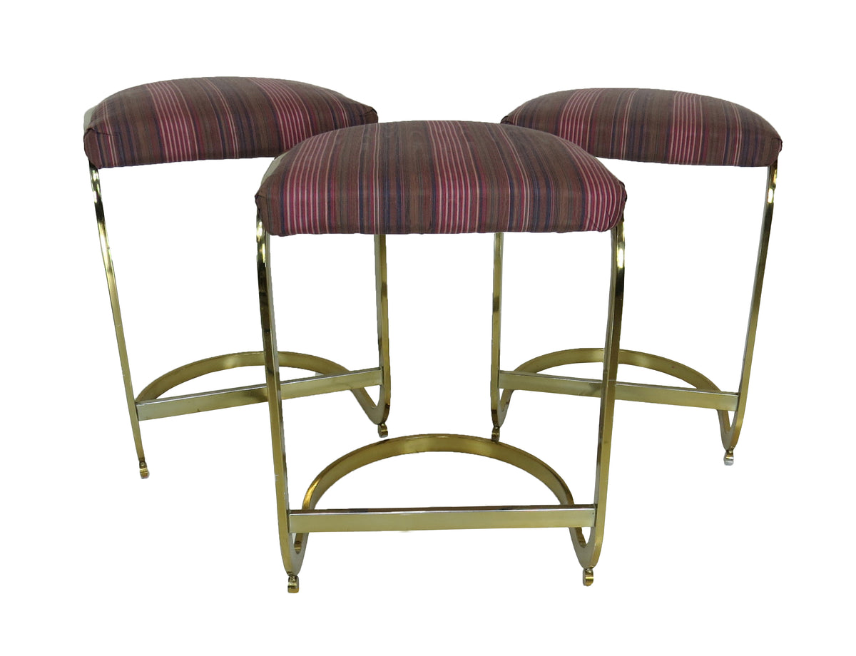 Cal Style Stools Vintage Brass Plated Cantilever Counter Stools by Cal-Style Furniture ...