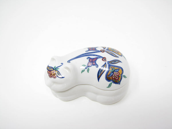 Vintage Byzantium Porcelain Cat Trinket Box by Elizabeth Arden