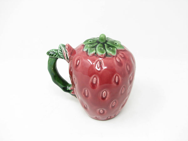 Vintage Cemar California Pottery Strawberry Large Shaker with Handle