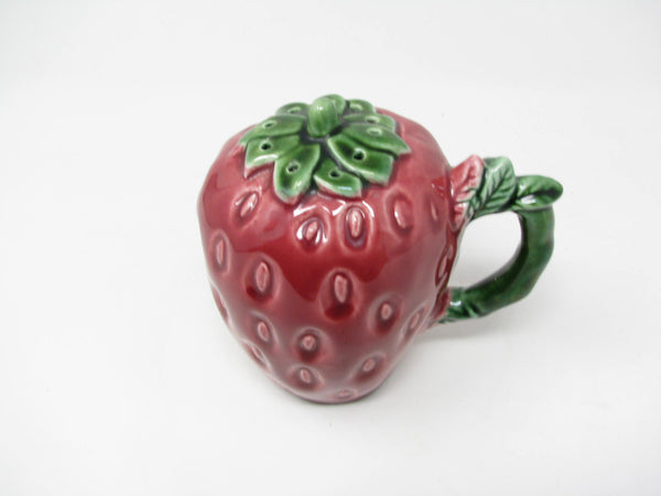 Vintage Cemar California Pottery Strawberry Large Shaker with Handle