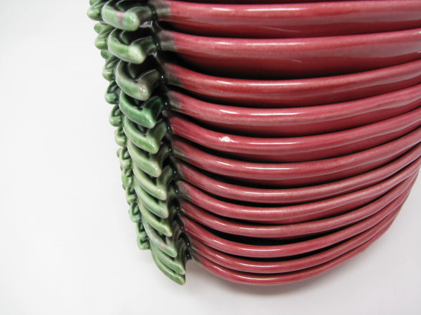 Vintage Cemar California Pottery Strawberry Small Bowls - 12 Pieces